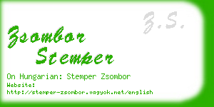 zsombor stemper business card